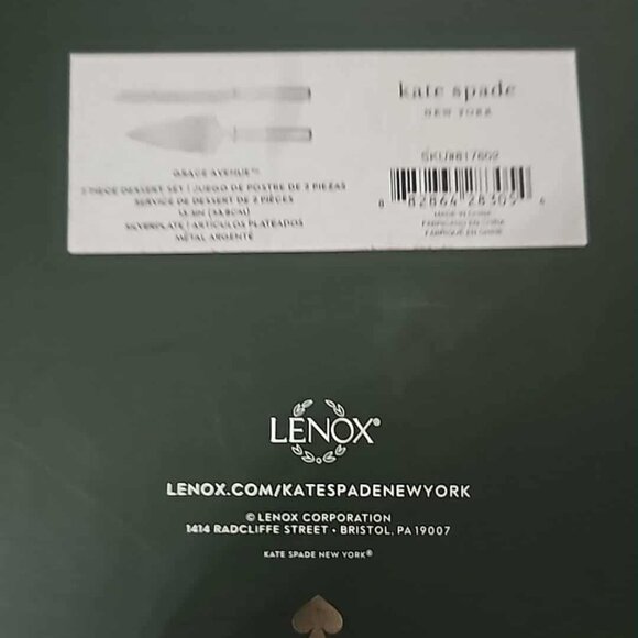 Kate Spade / Lenox Grace Avenue 2 Piece Dessert Set - Picture 6 of 6